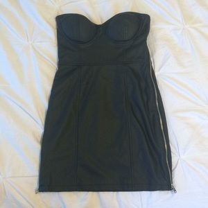 Faux leather dress